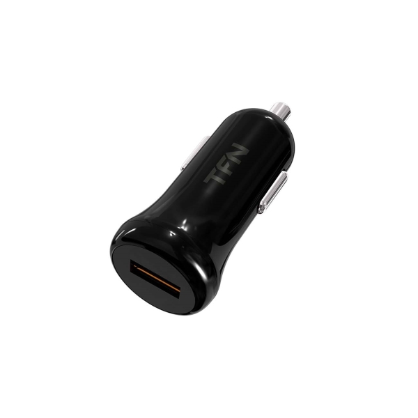 Автомобильное зарядное устройство TFN USB QC3.0 18W, Black